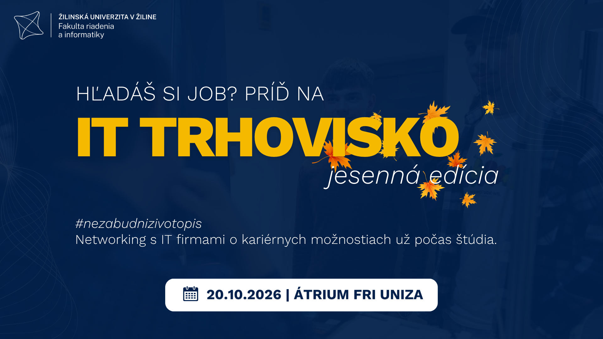Pozvánka na obľúbený fakultný veľtrh príležitostí IT TRHOVISKO 2026 spojený so súťažou o atraktívne ceny
