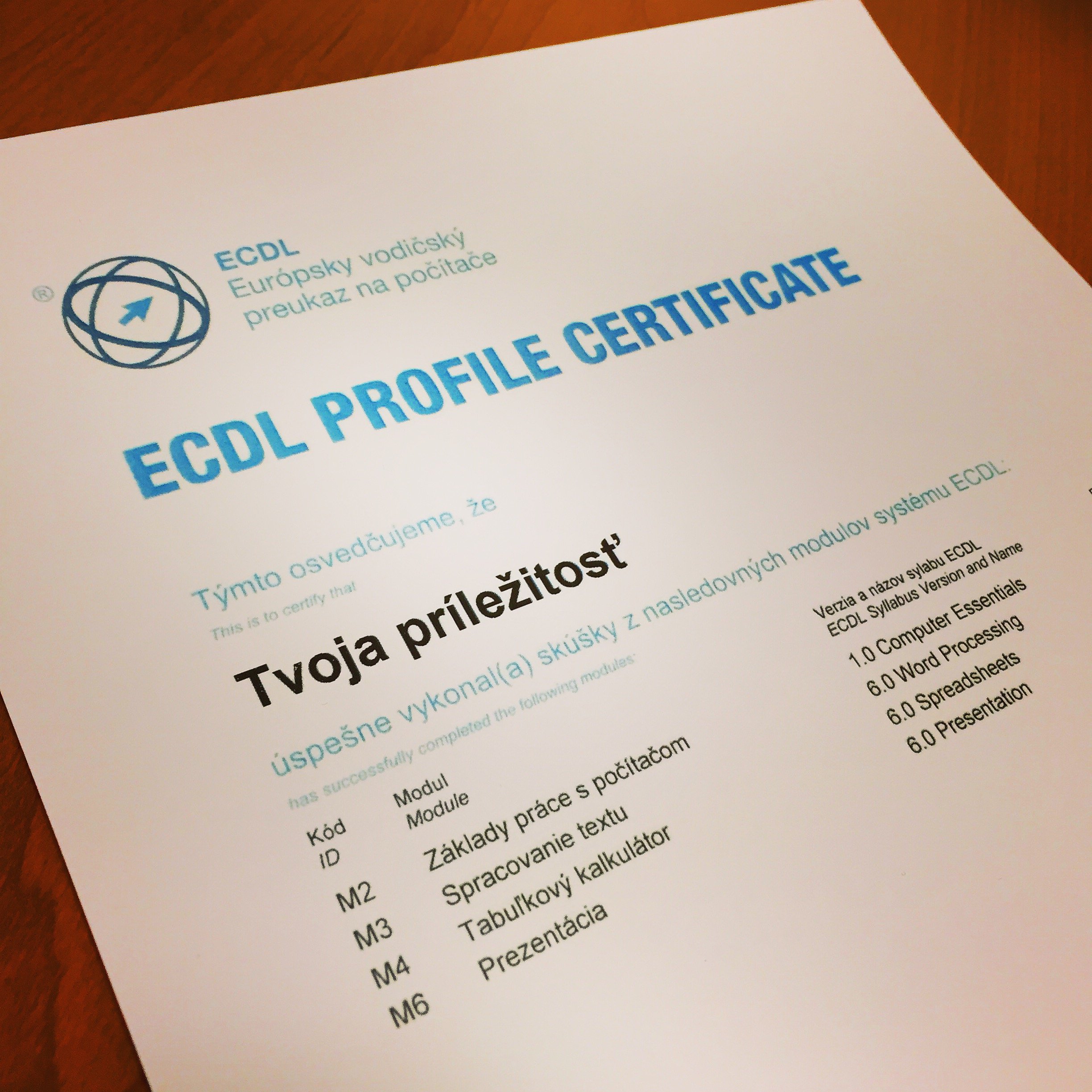 ECDL cert